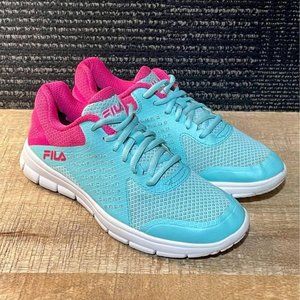 Fila Women's Sneaker Blue and Pink - Size 5